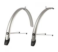 Guardabarros vtc 26" polisport towny con varillas 51mm plateado (delante)