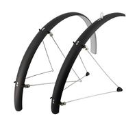 Guardabarros vtc 28'' strong road plástico con varillas de 48mm negro mate (pr)