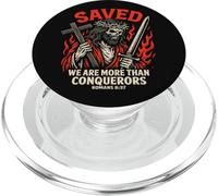 Guardado Christian Gothic Christcore Romanos 8:37 Verso de la Biblia PopSockets PopGrip para MagSafe