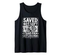 Guardado No S0ft Stand Firm ActLike Christian Men Religious Camiseta sin Mangas