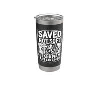 Guardado No S0ft Stand Firm ActLike Christian Men Religious Vaso térmico de acero inoxidable de doble pared