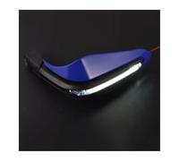 Guardamanos Handguards Moto Motocicleta 1 Par Protectores Palanca Freno con Luz para LED Blanca O Amarilla Prueba Viento Motocicleta Scooter Ciclomotor(White-Light Blue)