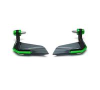 Guardamanos Moto Universal para Kawasaki Z750 Z800 para Z900 Z1000 para Versys 650 para Versys 1000 NINJA300 para Z900RS Protector Mano Aleación Aluminio 22MM Protectores De Mano Moto(Verde)