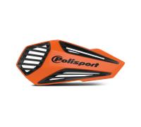 POLISPORT 8308400003 - Paramanos MX AIR 1 punto de fijación MX-Style fabricado en plástico con kit de montaje incluido compatible con todos los modelos de enduro/mx/atv en color naranja/negro