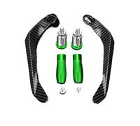 Guardamanos universales Moto para Z250 Ninja 250 2008-2024 Accesorios CNC para Motocicletas Protector De Manillar Palanca Freno Y Embrague Manos(Green with Logo)