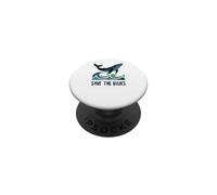 Guardar el Blues Lindo Amante de la Ballena Azul Océano Vida Marina Olas PopSockets PopGrip Adhesivo