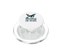 Guardar el Blues Lindo Amante de la Ballena Azul Océano Vida Marina Olas PopSockets PopGrip para MagSafe