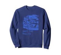 Guardar El Rallys Moderno Mundo Japonés Rally Car Coche de Carreras Sudadera, Unisex para Adultos, Azul Marino, S