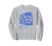 Guardar El Rallys Moderno Mundo Japonés Rally Car Coche de Carreras Sudadera, Unisex para Adultos, Gris Jaspeado, S