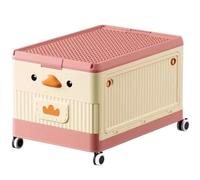 Guardar Juguetes Caja De Juguetes De Plástico Con Ruedas Y Tapa, Organizador De Almacenamiento De Juguetes, Contenedor De Juguetes Para Sala De Juegos, Dormitorio, Organización De Sala De Estar Dormit