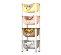 Guardar Juguetes Carrito Organizador De Almacenamiento De Juguetes Multicapa Con Ruedas Universales, Bonita Caja Para Juguetes Con Contenedores Para Sala De Juegos, Dormitorio Y Sala De Estar Dormitor