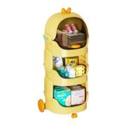 Guardar Juguetes Carrito Organizador De Almacenamiento De Juguetes Multicapa Con Tapa Abatible Y Ruedas, Caja De Juguetes Móvil Para Sala De Juegos, Dormitorio Y Sala De Estar Dormitorio(3 Tier)