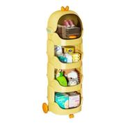 Guardar Juguetes Carrito Organizador De Almacenamiento De Juguetes Multicapa Con Tapa Abatible Y Ruedas, Caja De Juguetes Móvil Para Sala De Juegos, Dormitorio Y Sala De Estar Dormitorio(4 Tier)