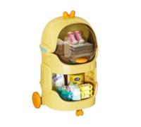 Guardar Juguetes Carrito Organizador De Almacenamiento De Juguetes Multicapa Con Tapa Abatible Y Ruedas, Caja De Juguetes Móvil Para Sala De Juegos, Dormitorio Y Sala De Estar Dormitorio(2 Tier)