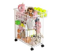 Guardar Juguetes Organizador De Almacenamiento De Juguetes De Hierro Con Ruedas Universales, Soporte Para Juguetes, Cesta Hueca Grande Para Juguetes, Sala De Juegos, Dormitorio Y Sala De Estar Dormito