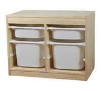 Guardar Juguetes Organizador De Madera Del Almacenamiento Del Juguete Con 4 Almacenamiento Plástico Desprendible De Los Organizadores Del Juguete De Los Compartimientos Del Juguete Para La Sala De Jue