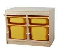 Guardar Juguetes Organizador De Madera Del Almacenamiento Del Juguete Con 4 Almacenamiento Plástico Desprendible De Los Organizadores Del Juguete De Los Compartimientos Del Juguete Para La Sala De Jue