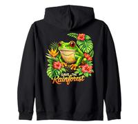 Guardar la Rana arbórea de Ojos Rojos de la Selva Tropical Sudadera con Capucha