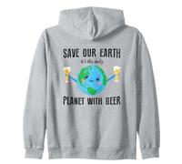 Guardar nuestro planeta Es el único planeta con cerveza Sudadera con Capucha