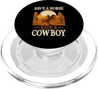 Guardar Un Paseo a Caballo Un Bowboy Wild West Southern Country PopSockets PopGrip para MagSafe