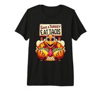 Guardar un Pavo Come Tacos Divertido Taco de Acción de Gracias Camiseta Premium