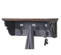 Guardarropa de pared hwc-a43, gancho, árbol, madera maciza, vintage 22 x 60 x 18 cm