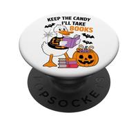Guárdate los Caramelos, me llevaré Libros Duck Skeleton PopSockets PopGrip Adhesivo