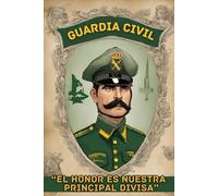 GUARDIA CIVIL - Libreta con papel pautado (líneas horizontales) - Regalo para guardias civiles, opositores o jubilados (Cuadernillos de papel rayado de Oposiciones)