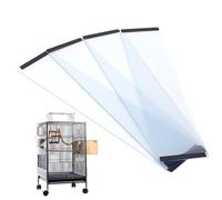 Guardia de Receptor de Semillas de la Jaula de pájaros 4pcs Anti-recatter Catcher de Semillas de pájaros sin desorden Caja PVC Transparente para Loro, Periquito, Suministros de Mascota de Masa