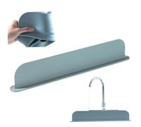 Guardia de salpicaduras de fregadero, 19.3x3.4 Guardia de salpicaduras de fregadero de silicona segura, agua sin deslizamiento con base de taza de succión, reutilizable detrás del grifo para la ..