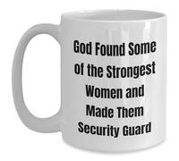 Guardia De Seguridad Dios Los Hizo Más Fuertes Taza Con Asa Taza De Café Cerámica Tazas Para Café Zumo Té 330Ml