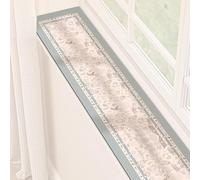Guardia impermeable del alféizar de la ventana, Cubierta de alféizar, impermeable y fácil limpiar, a prueba polvo, resistente al calor, aceite, for mantener(Blue,114x6IN)