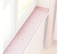 Guardia impermeable del alféizar de la ventana, Se puede cortar a medida, material de PU, evita que gatos y perros se rasquen, fondo antideslizante, fácil mantener(Pink,150x10CM/55x4IN)