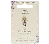 Guardian Angel Brooch, piedra natal de junio, insignia de ángel con piedra preciosa de alejandrita, regalo para mujeres y hombres, alfileres de solapa dorados, talla única, unisex, plata