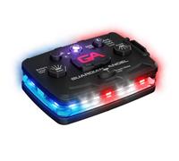 Guardian Angel Elite Series Luz de seguridad, infrarroja-híbrida (rojo/azul/blanco frontal y rojo/azul trasero) - recargable, magnética, manos libres, linterna portátil para las fuerzas del orden,
