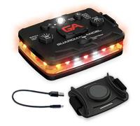 Guardian Angel Elite Series - Luz de seguridad (naranja/blanco/rojo frontal y naranja trasera), recargable, magnética, manos libres, luz LED para construcción, carretera, utilidad, remolque, caza,