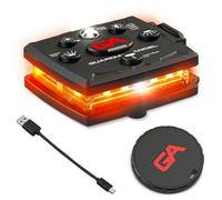 Guardian Angel Luces de seguridad Micro Series, dispositivo de baliza (parte delantera naranja y trasera naranja) | Luz LED recargable, magnética, manos libres para pasear perros, ciclismo, senderismo