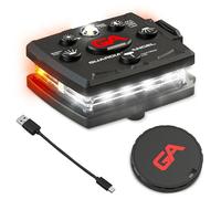 Guardian Angel Micro Series - Luces de seguridad, (Frente completamente blanco y parte trasera naranja) | Linterna LED recargable, magnética y portátil con manos libres para paseos con perros