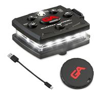 Guardian Angel Micro Series - Luces de seguridad (todas blancas delanteras y traseras blancas) | Linterna LED recargable y manos libres para pasear perros, correr, ciclismo, barco y luz de popa de