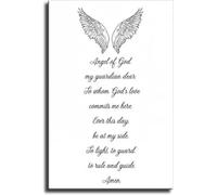 Guardian Angel Prayer Wall Art Catholic Kids Room Decor Canvas Poster Gift