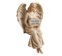 Guardian Angel Shelf Sitter for a Gentle Symbol of Love and Protection, Watching Over You Comfort Figurine, Angel Sculpture for Simpathy Gift Homes Decor Cabinet Ornaments (White)