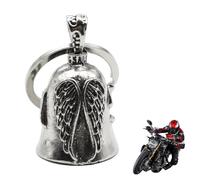 Guardian Bell Biker Bell Motocicleta Campana Motocicleta Llavero Acero Inoxidable Motocicleta Campana Amuleto de la Suerte Colgante Campana Motocicleta Campana Llavero Campana de Protección Ángel