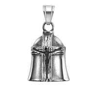 Guardiàn Bell - Campana de la suerte para la bicicleta, timbre de bicicleta, llavero de acero inoxidable, campana de seguridad clásica cromada, amuleto de la suerte para ciclismo, accesorios de