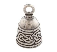 Guardian Bell Celtic Weave - Campana de buena suerte con llavero y bolsa de regalo de terciopelo negro, campana de motocicleta, peltre sin plomo, fabricado en Estados Unidos
