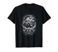Guardián de la mitología China de la Tortuga Xuanwu Camiseta gráfica económica, Hombre, Negro, XL