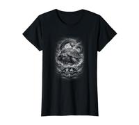 Guardián de la mitología China de la Tortuga Xuanwu Camiseta gráfica económica, Mujer, Negro, S