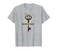 Guardián de Las Historias: Clave mágica para los reinos literarios Camiseta, Hombre, Gris Jaspeado, XXL