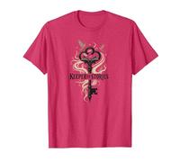 Guardián de Las Historias: Clave mágica para los reinos literarios Camiseta, Hombre, Rojo Jaspeado, 3XL