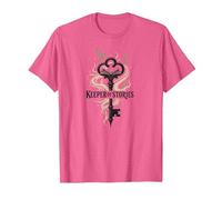 Guardián de Las Historias: Clave mágica para los reinos literarios Camiseta, Hombre, Rosa Jaspeado, L