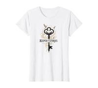 Guardián de Las Historias: Clave mágica para los reinos literarios Camiseta, Mujer, Blanco, L